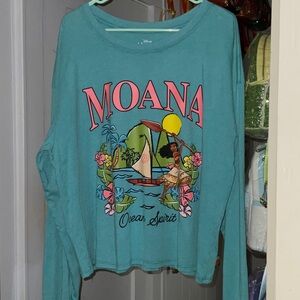 Disney Moana Teal Graphic Shirt